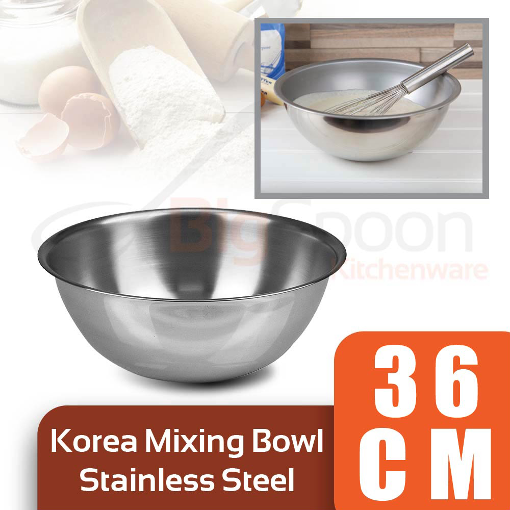 [Made in KOREA] Stainless Steel Mixing Bowl 36cm Multipurpose