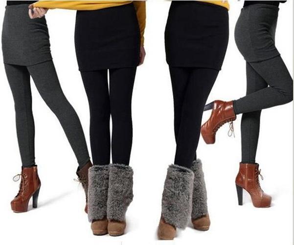 Korean 2 in 1 Look Slim Bodycon Skirt Legging Skirt Legging, for Work,