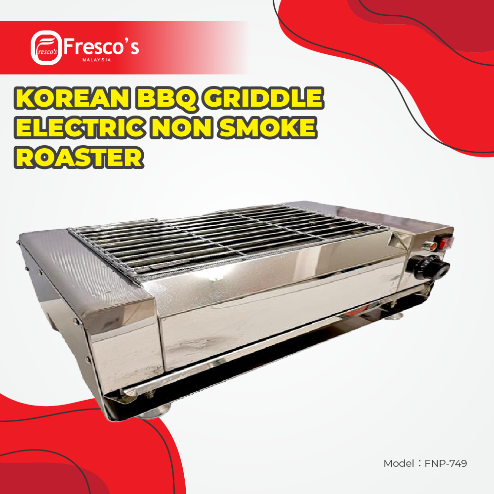 Korean BBQ Griddle Electric Non Smoke Roaster FNP749