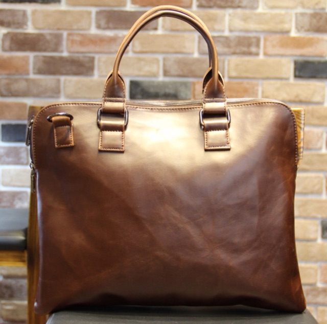 Korean Le Vogue Men Briefcase Leather Bag Tote/Sling Handbag
