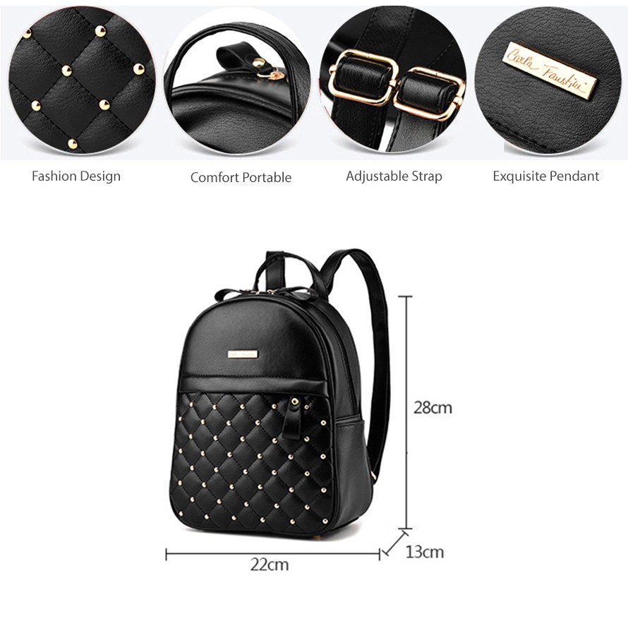 Korean Premium Leather Backpack Fashion beg bags Backpacks