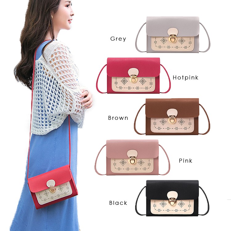 Korean Simple Design Summer Retro Style Portable Messenger Sling Bag