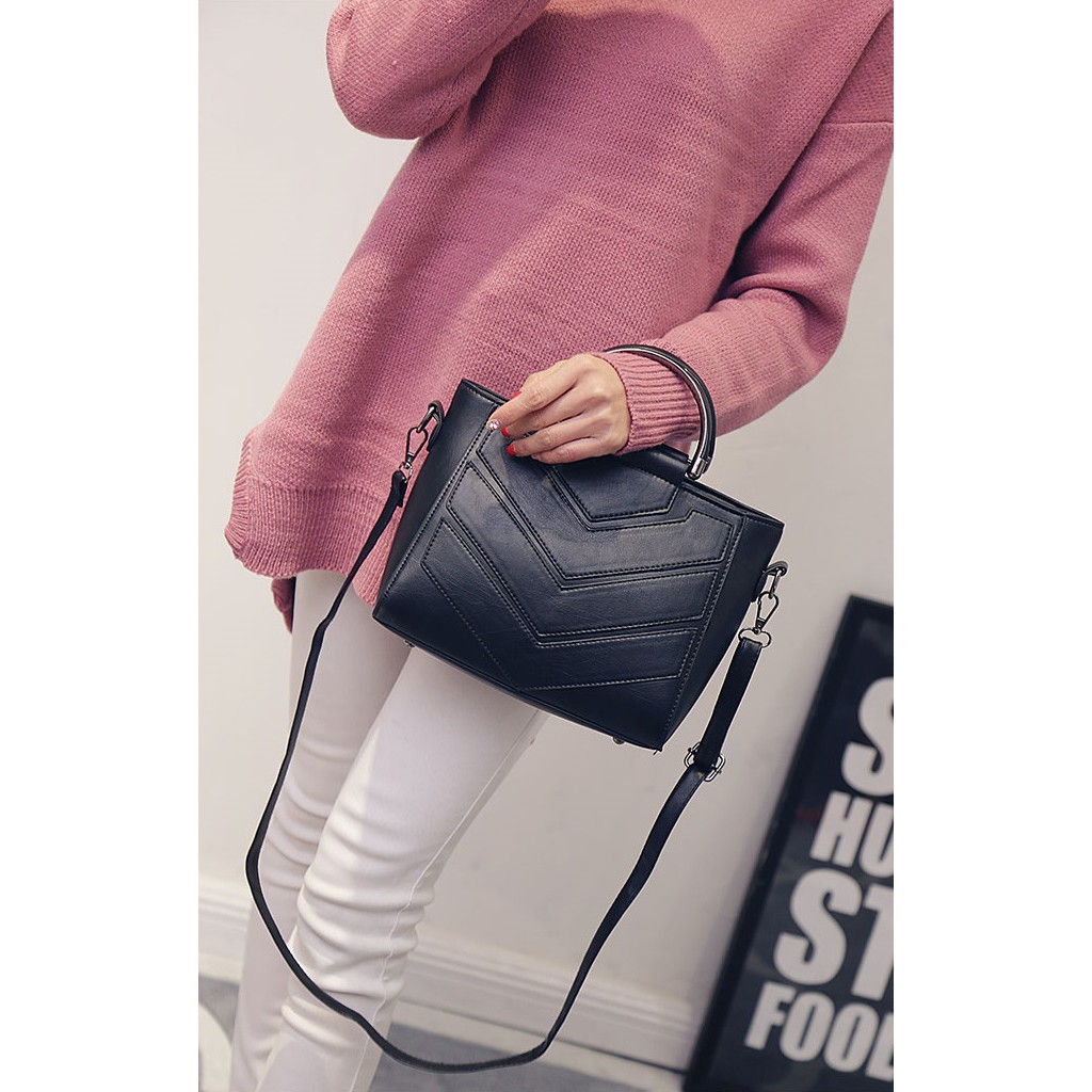 Korean style Casual Handbag Tote Bag Shoulder PU Handbag