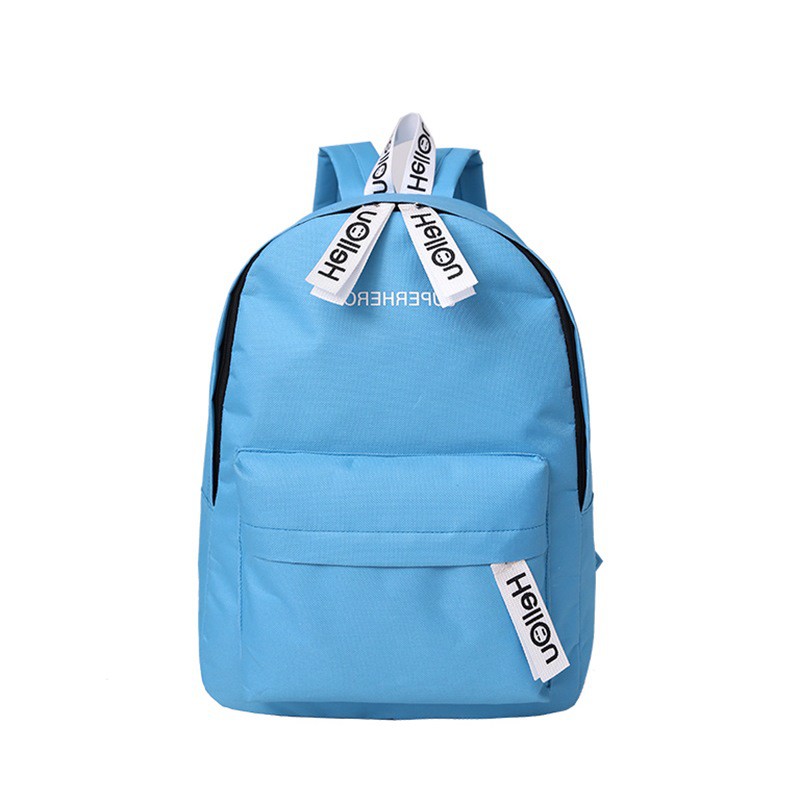 Korean Style Double Strap Superhero Sporty Design Casual Unisex Backpack