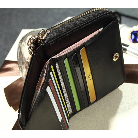 Korean Style Leather Short Zipper Wallet Coin Mini Purse