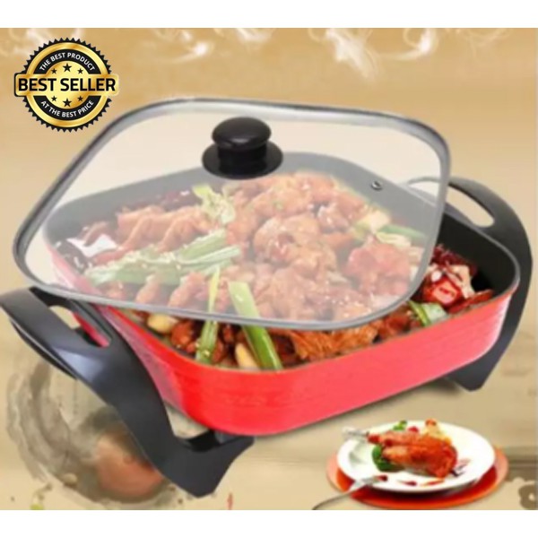 Korean Style Multifunctional Steamboat Electrical Cooker Grill Square Pan