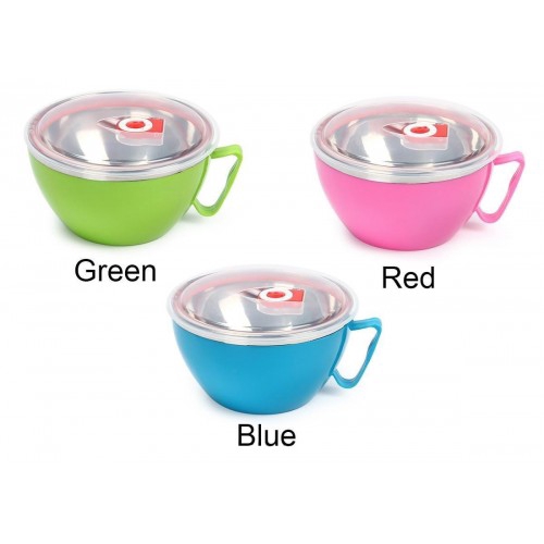 Korean Style Multipurpose Instant Noodle Stainless Steel Bowl With Seal 900ML