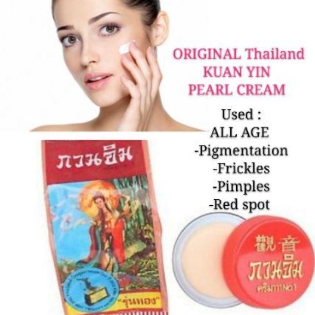 Kuan Yin Pearl Cream 3g Whitening Anti Acne Reduce Dark Spot Cream