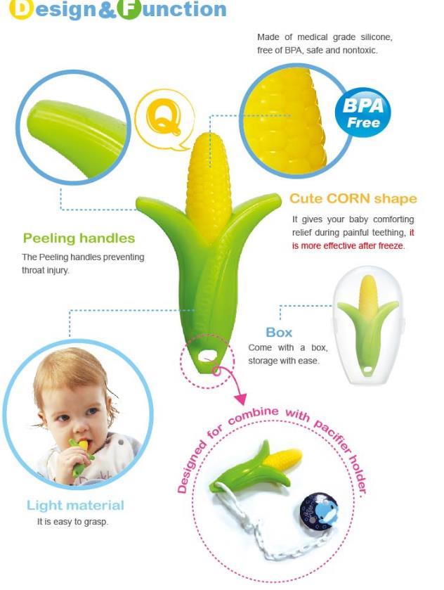 baby corn teether