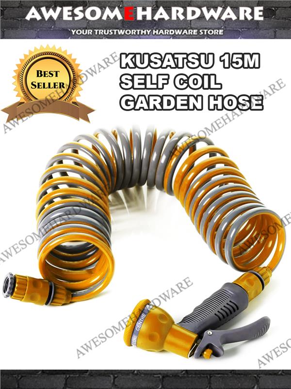 Kusatsu 15m Self Coil Pu Garden Hose End 8 19 2019 50 Pm Kusatsu 15m Self Coil Pu Garden Hose Set With Accessories