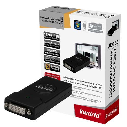 KWORLD UD165 USB TO DVI CONVERTER DRIVER (2019)