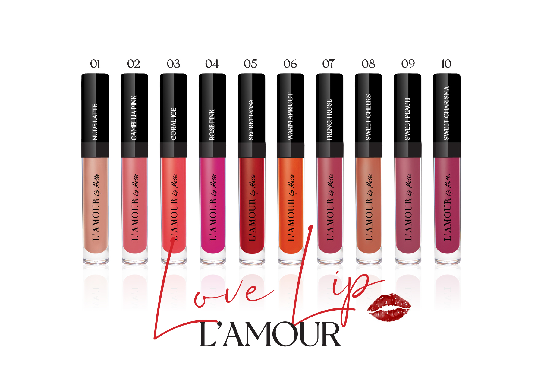 L&#39;AMOUR Lip Matte - French Rose #7