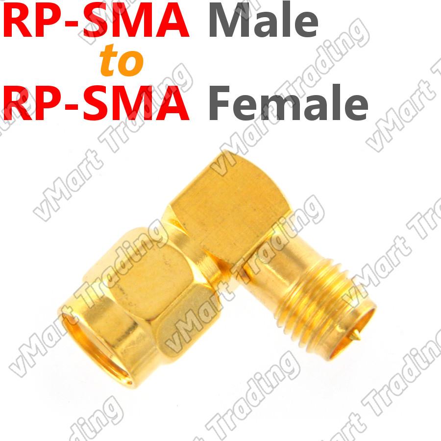 L Connector RP-SMA Male to RP-SMA Female Angle Adapter