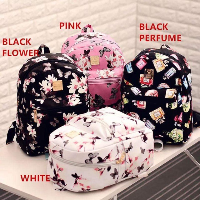 Ladies Backpack Flower Travel Handbag