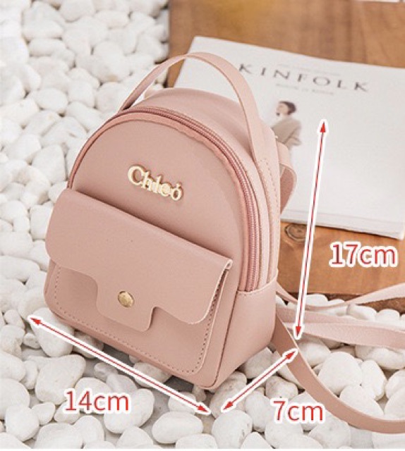 Ladies Mini Backpack Two Way Handbag Shoulder Travel Bag