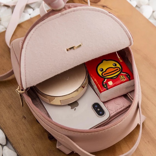 Ladies Mini Backpack Two Way Handbag Shoulder Travel Bag