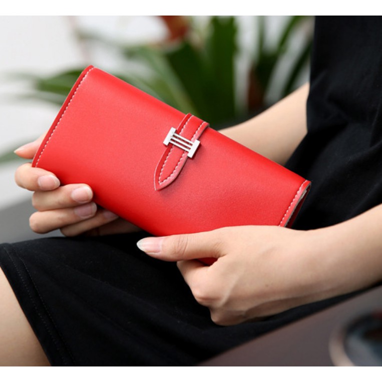 Lady Fashion Purse Leather Clutch Wallet Long PU Purse Handbag