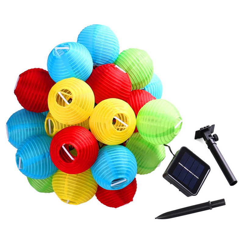 Lantern Ball Solar String Lights 10 LED Solar Lamp Glim Scaldfish