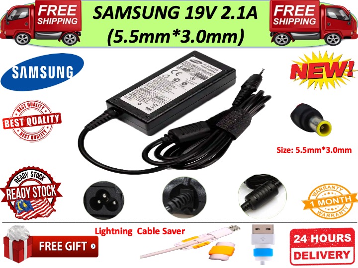 LAPTOP ADAPTER FOR SAMSUNG SERIES 19V 2.1A (5.5MM*3.0MM)