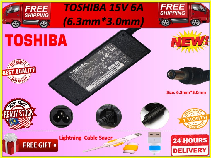 LAPTOP ADAPTER FOR TOSHIBA SERIES 15V 6A (6.3MM*3.0MM)