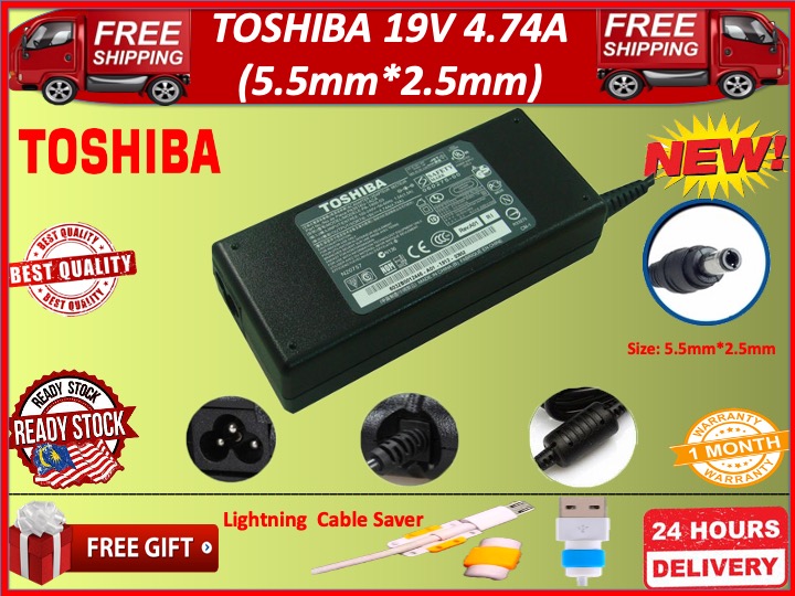 LAPTOP ADAPTER FOR TOSHIBA SERIES 19V 4.74A (5.5MM*2.5MM)