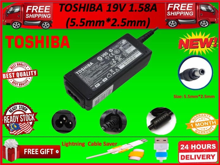 LAPTOP ADAPTER FOR TOSHIBA SERIES 19V1.58A (5.5MM*2.5MM)