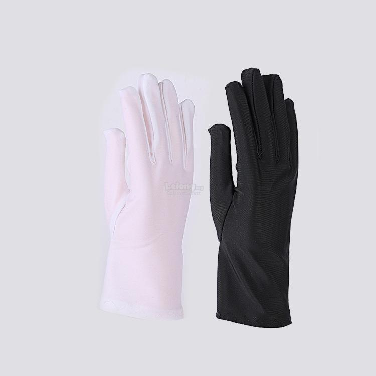 Large Elastic Gentleman Satin Glove-Magician Hygience Work Etiquette