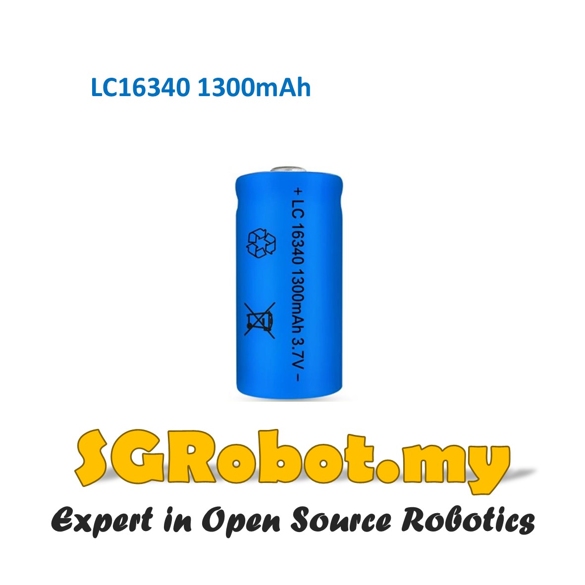 LC 16340 3.7V 3.6V 1300MAH Blue Li-ion Rechargeable Lithium Battery