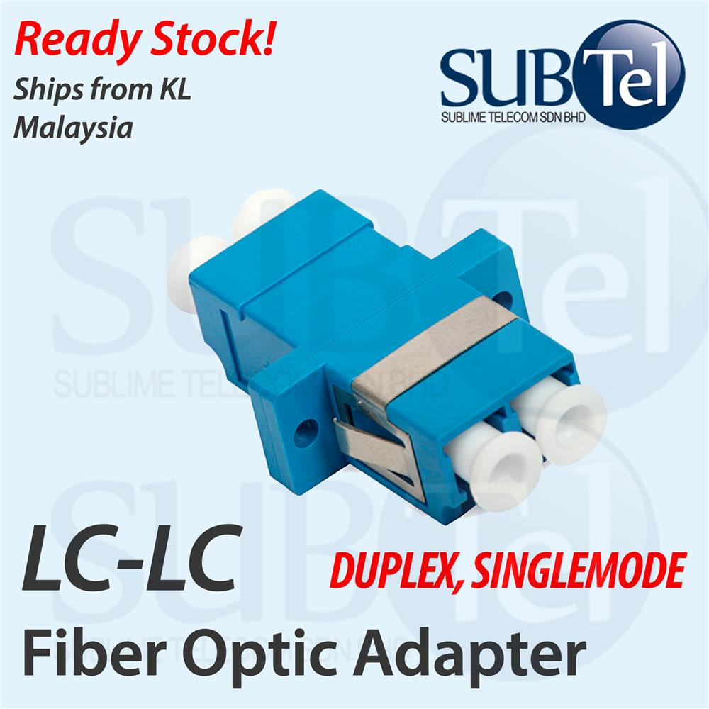LC-LC SMF Singlemode Fiber Optic Adapter Duplex Coupler
