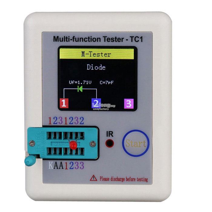 1x Transistortester Grafik Display 1 Stück Multifunktion Tester LCR-TC1