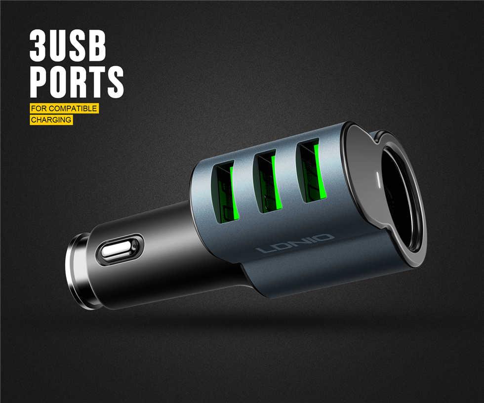 LDNIO CM11 5.1A Auto-ID 3 USB Port Car Charger