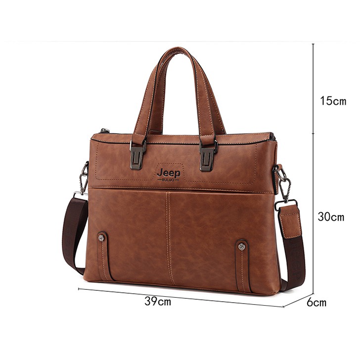 Leather Bag Handbag Business Briefcase 14 inch Notebook Bag