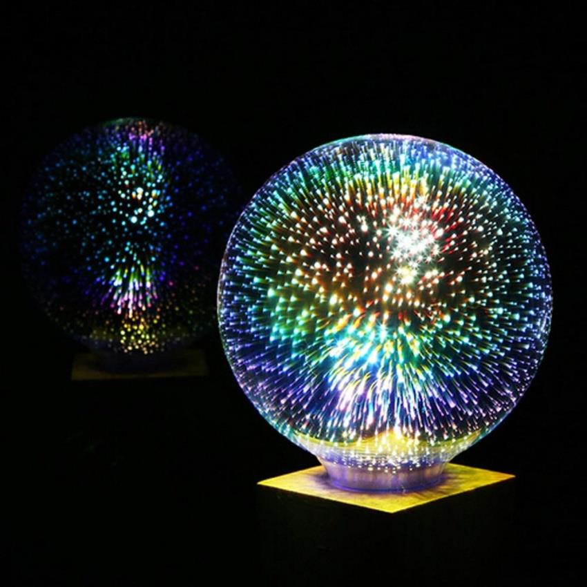  LED 3D Magic Fireworks Light Bulb Creative Colorful Decorative Lamp 