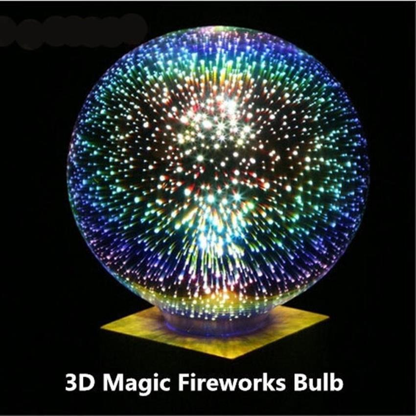 LED 3D Magic Fireworks Light Bulb Creative Colorful Decorative Lamp 
