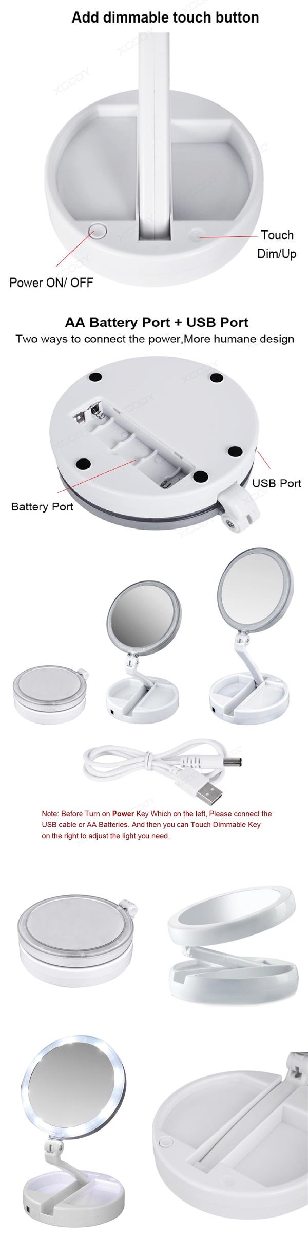Led Folding Vanity Make Up Travel Mi End 1 16 2019 2 15 Pm Led Folding Vanity Make Up Travel Mirror 2 Side 10x Plus 1x Magnifying