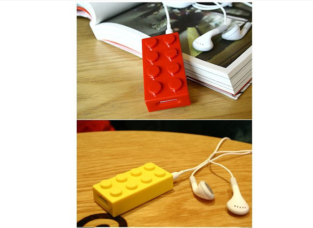 LEGO Block Mp3 Music Player + USB Cables + Earphones Support Up To 8GB