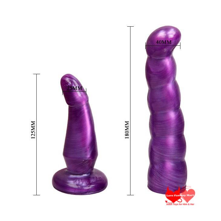 Lesbian Strap On Double Dildo (Purple) 