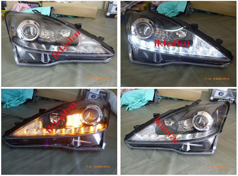 LEXUS IS250 PROJECTOR HEAD LAMP LED DRL R8