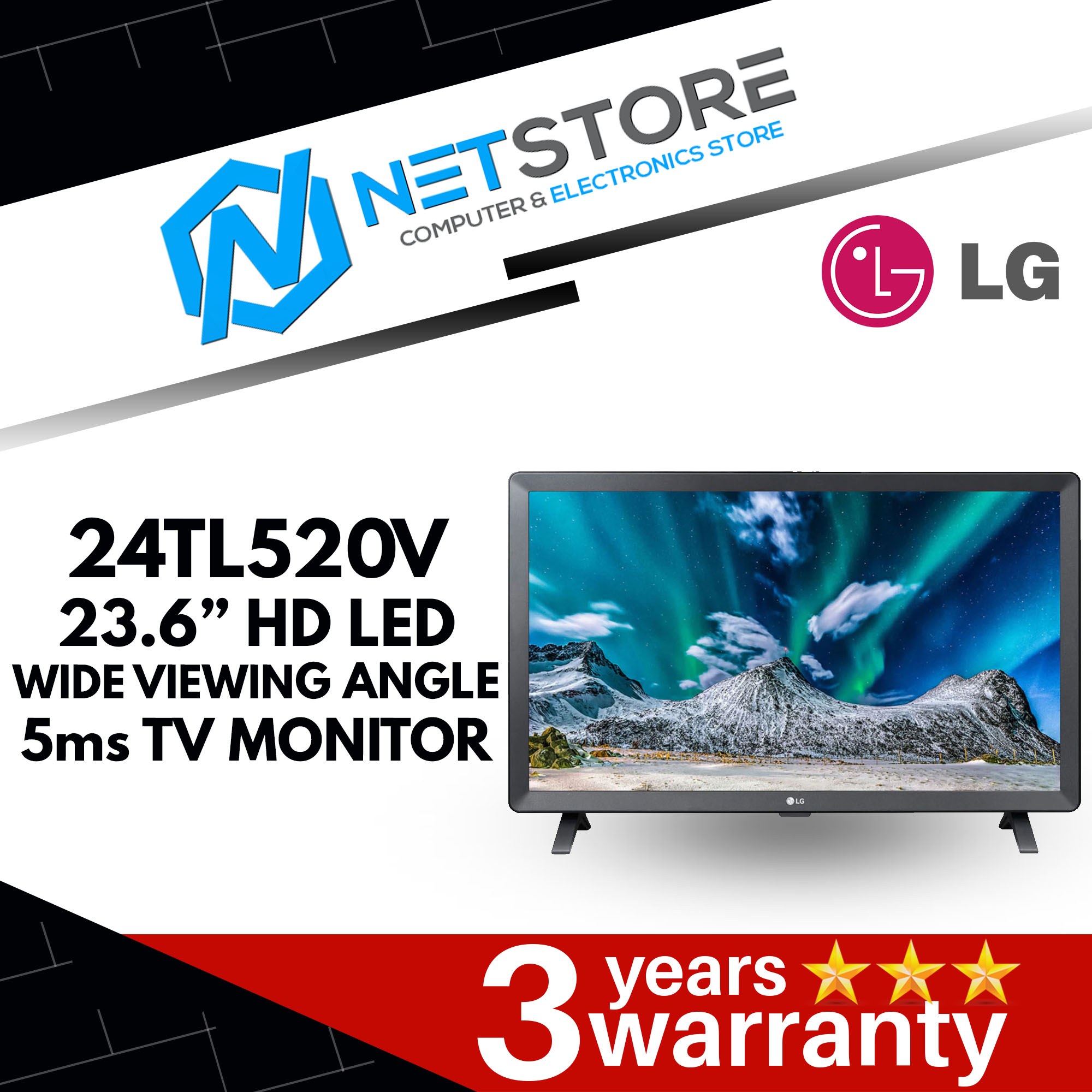 LG 24TL520V 23.6&#8221; HD LED WIDE VIEWING ANGLE 5ms TV MONITOR