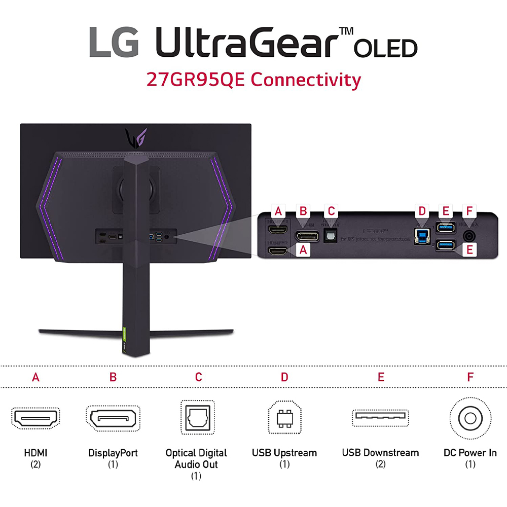 LG 27&#8220; 27GR95QE-B UltraGear&#8482; OLED Gaming Monitor