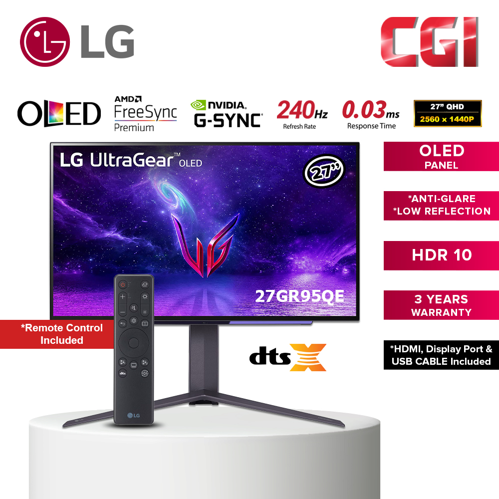 LG 27&#8220; 27GR95QE-B UltraGear&#8482; OLED Gaming Monitor
