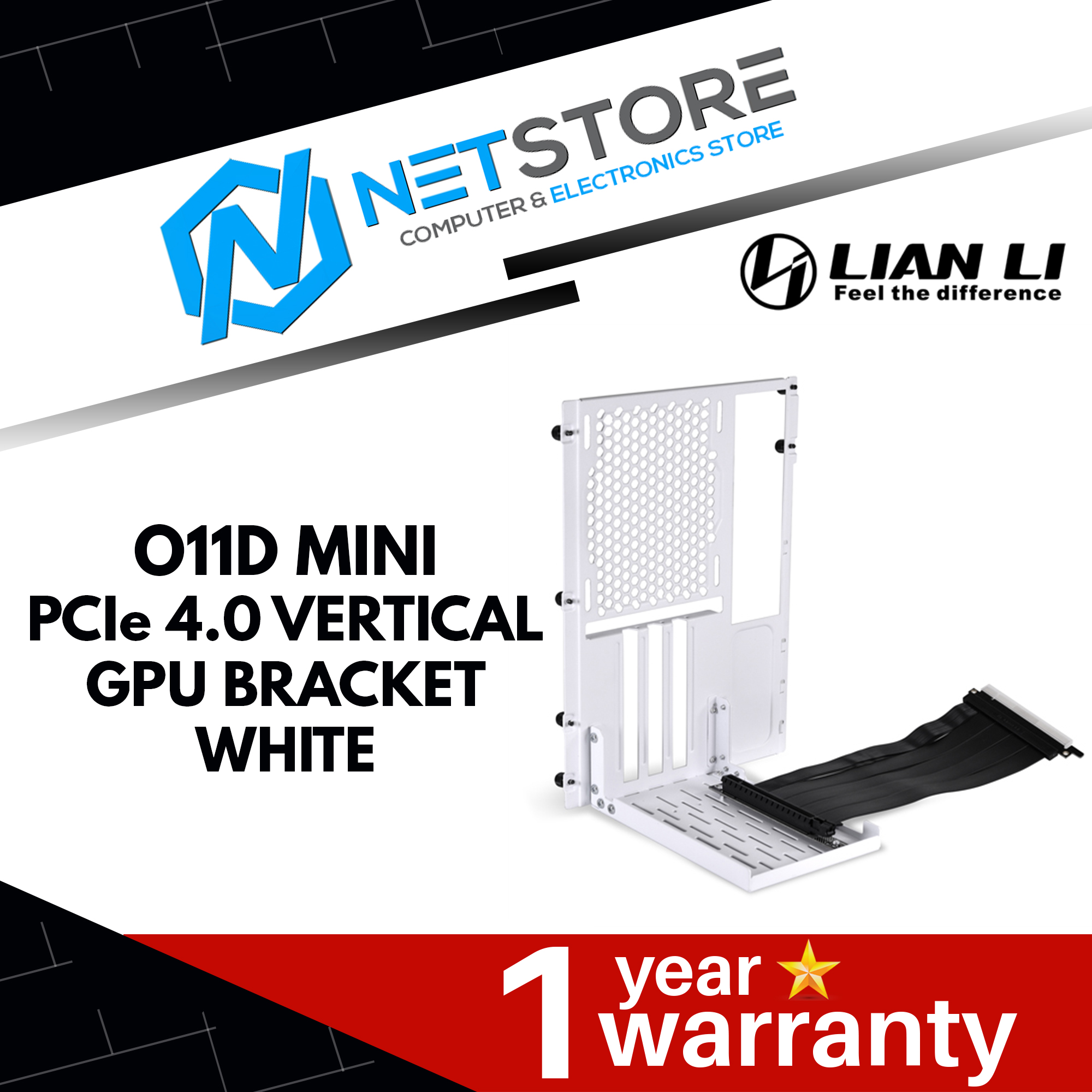 LIAN LI O11D MINI PCIe 4.0 VERTICAL GPU BRACKET KIT - O11 MINI WHITE
