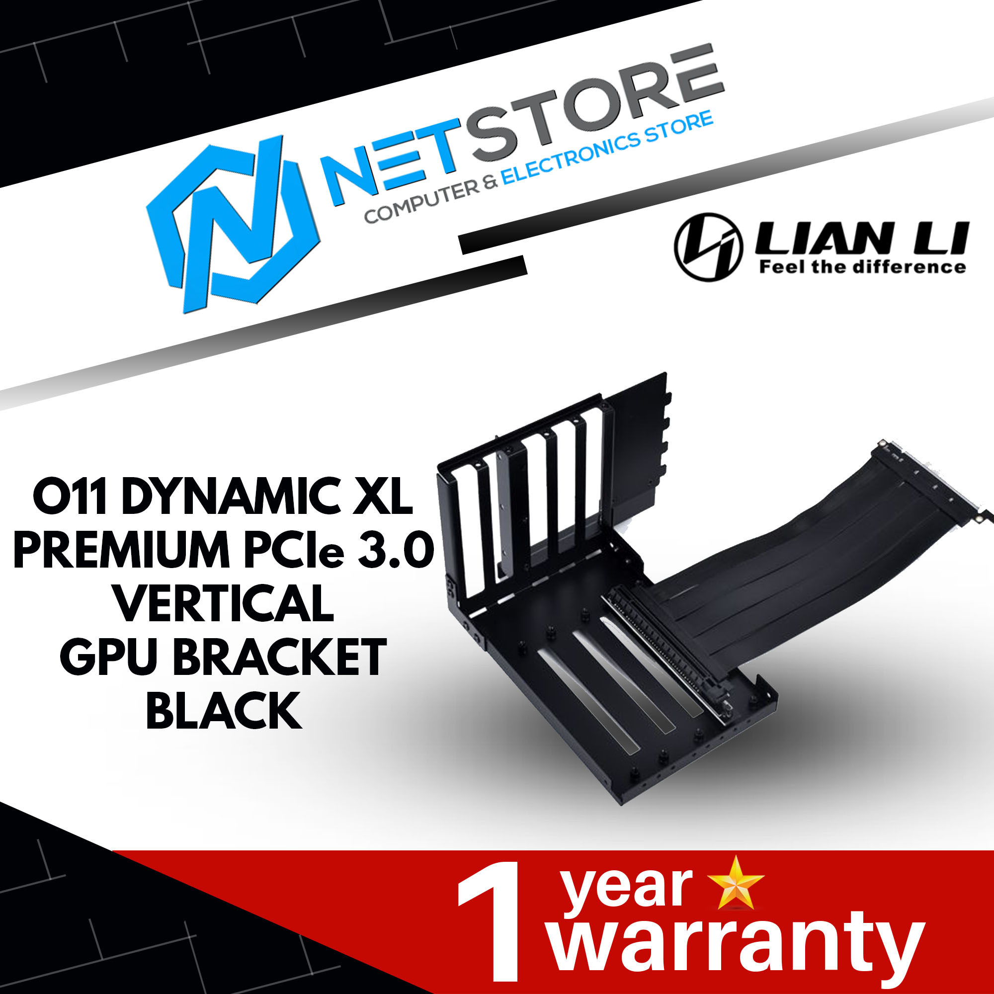 LIAN LI Vertical Graphic Card Holder with PCI-E Riser Cable O11DXL-1