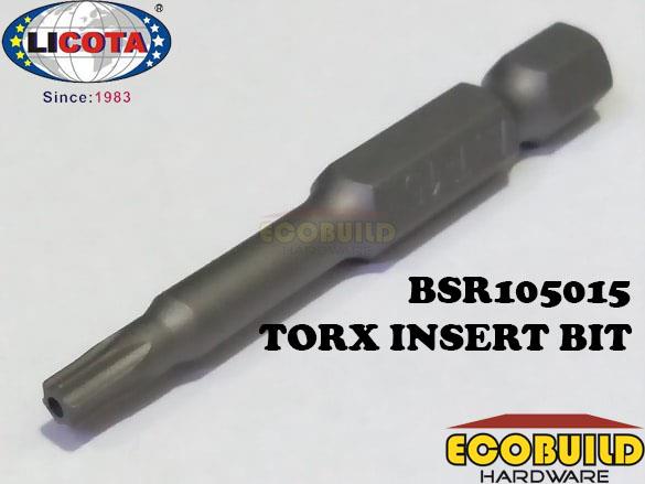 LICOTA 1/4&#39; (6.35mm) 50mmL Torx Tamper Reduced Shank Power Bit
