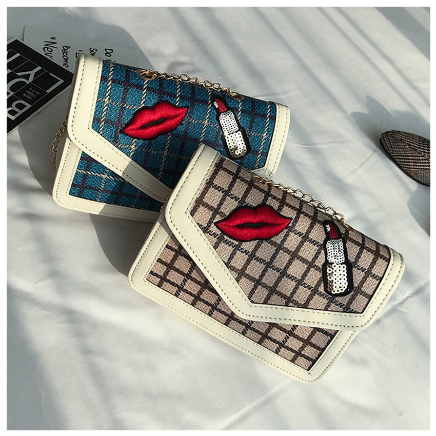 Lipstick Chain Sling Bag Shoulder Handbag Beg Sling Cute Bags