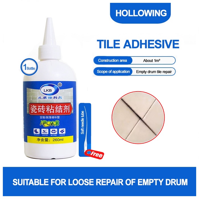 LKB Tile Hollowing Repair Glue (260ml) Tiles Empty Drum Loose Injection Adhesi