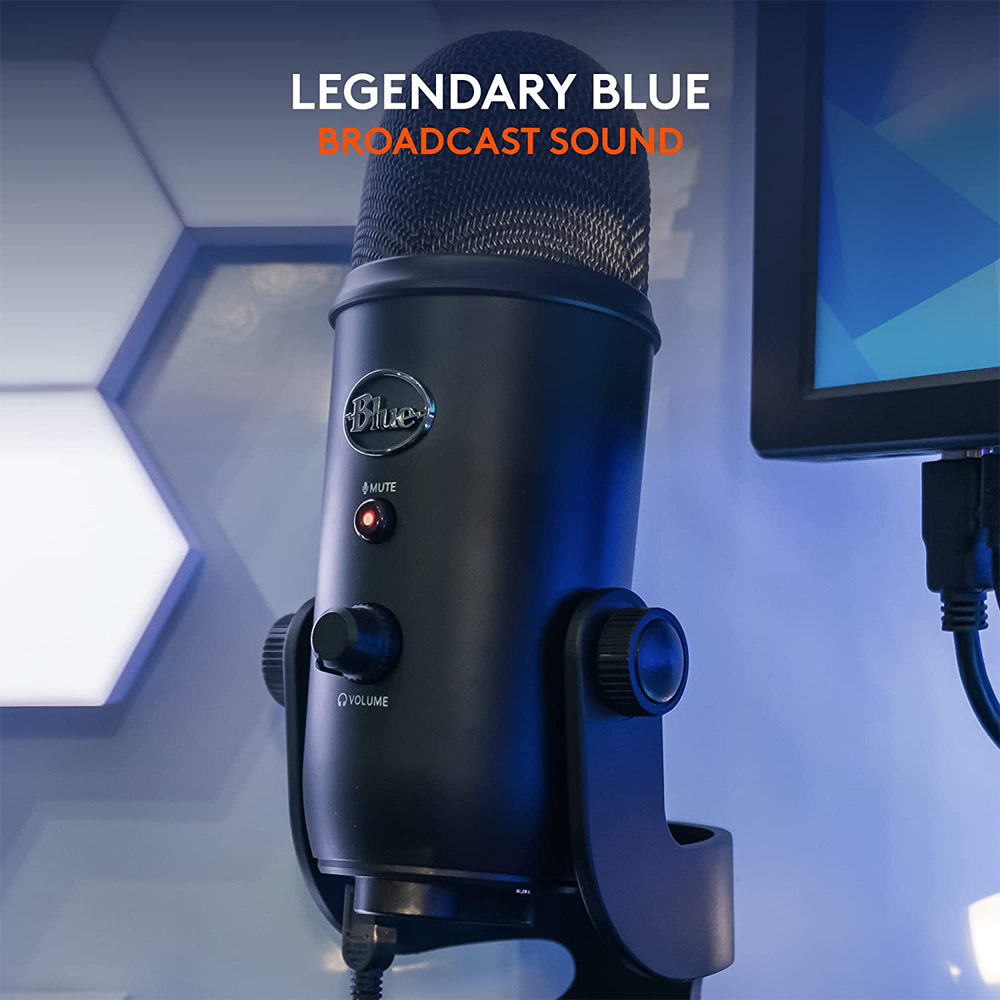 Logitech Blue Yeti Professional USB Microphone (988-000448)- Blackout