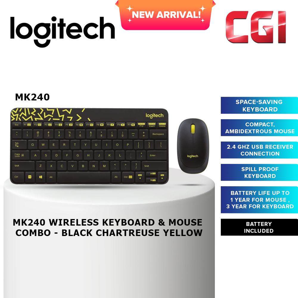 Logitech MK240 Wireless Keyboard And Mouse Combo - 920-008202