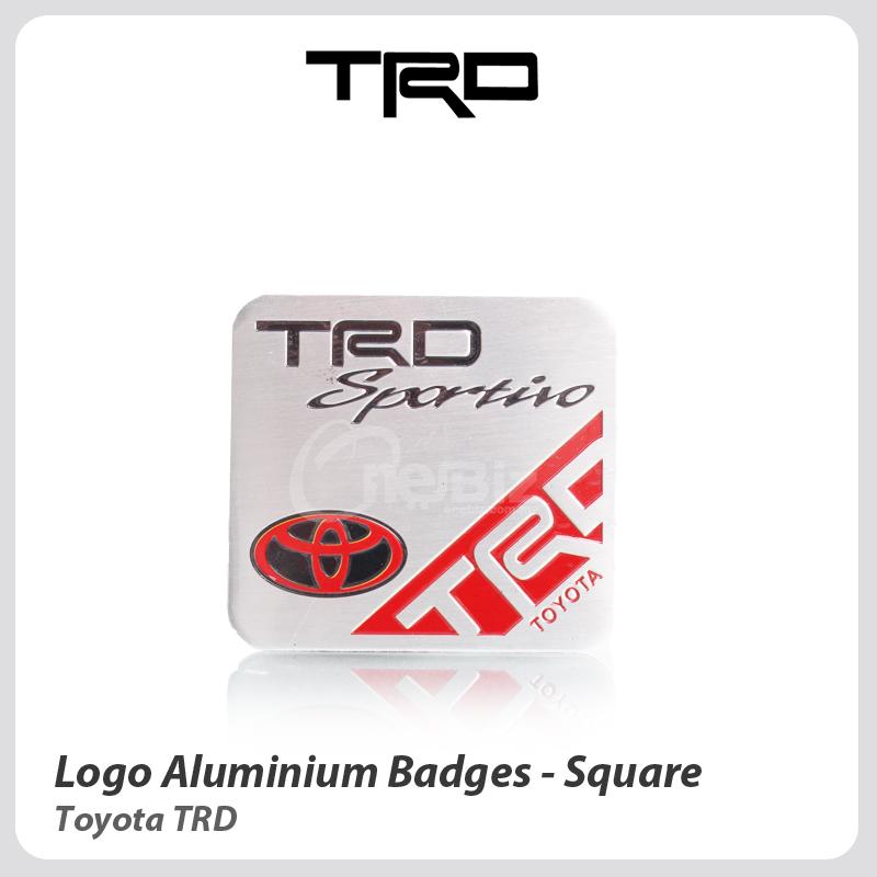 Logo Aluminium Badges - Square Toyota TRD