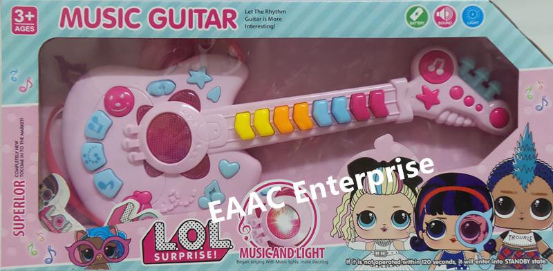 LOL Girls Cute Design Music Guitar Toys with Music + Light